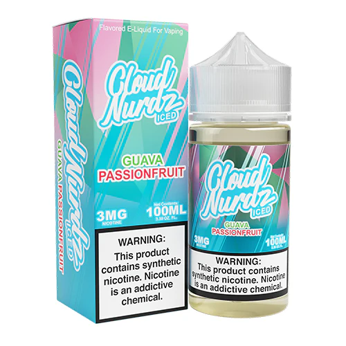 [Q-1626-38] CLOUD NURDZ ICED 100ML (6mg, Guava Passion Fruit)