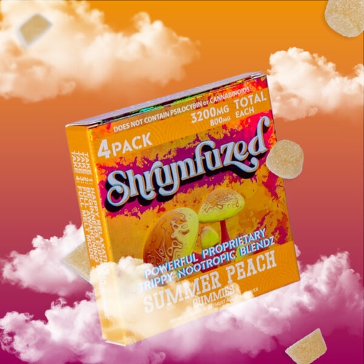 [Q-4356-08] SHRUMFUZED 4PK GUMMIES 800MG EACH 10PER BOX  (Summer Peach)