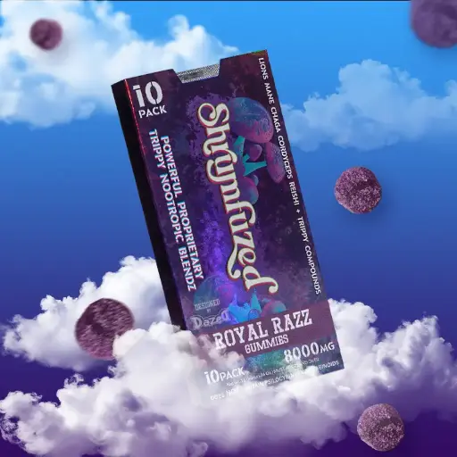 [Q-4352-09] SHRUMFUZED GUMMIES 8000MG  10PK  5 PER BOX (Royal Razz)