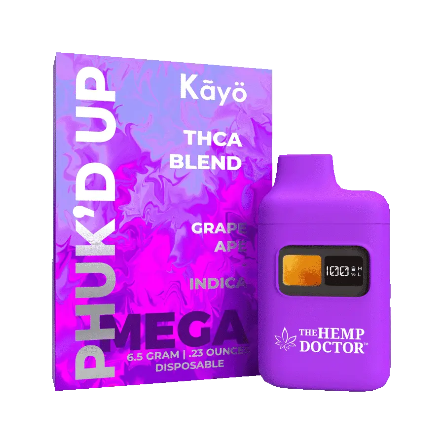 [Q-4264-02] Phuk'd Up 6.5g Disposable MEGA THC-A 5PK DISPLAY (Grape Ape)