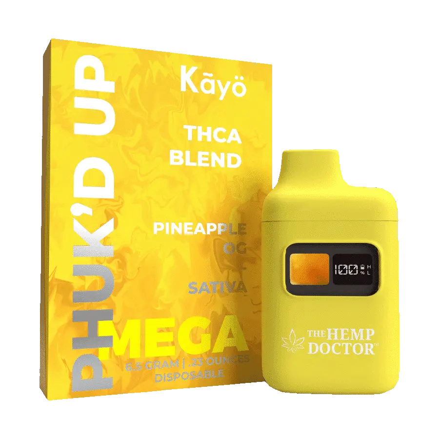 [Q-4264-03] Phuk'd Up 6.5g Disposable MEGA THC-A 5PK DISPLAY (Pineapple OG)