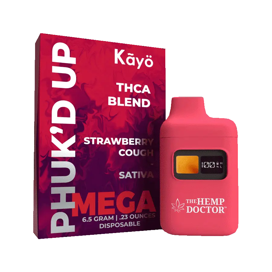 [Q-4264-04] Phuk'd Up 6.5g Disposable MEGA THC-A 5PK DISPLAY (Strawberry Cough)