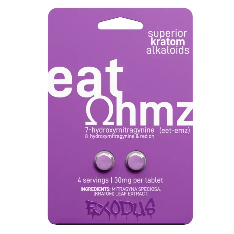 [Q-1784-04] EAT OHMZ (7-HYDROXYMITRAGYNINE) KRATOM Capsules  (Purple 2CT 60MG 20PK)