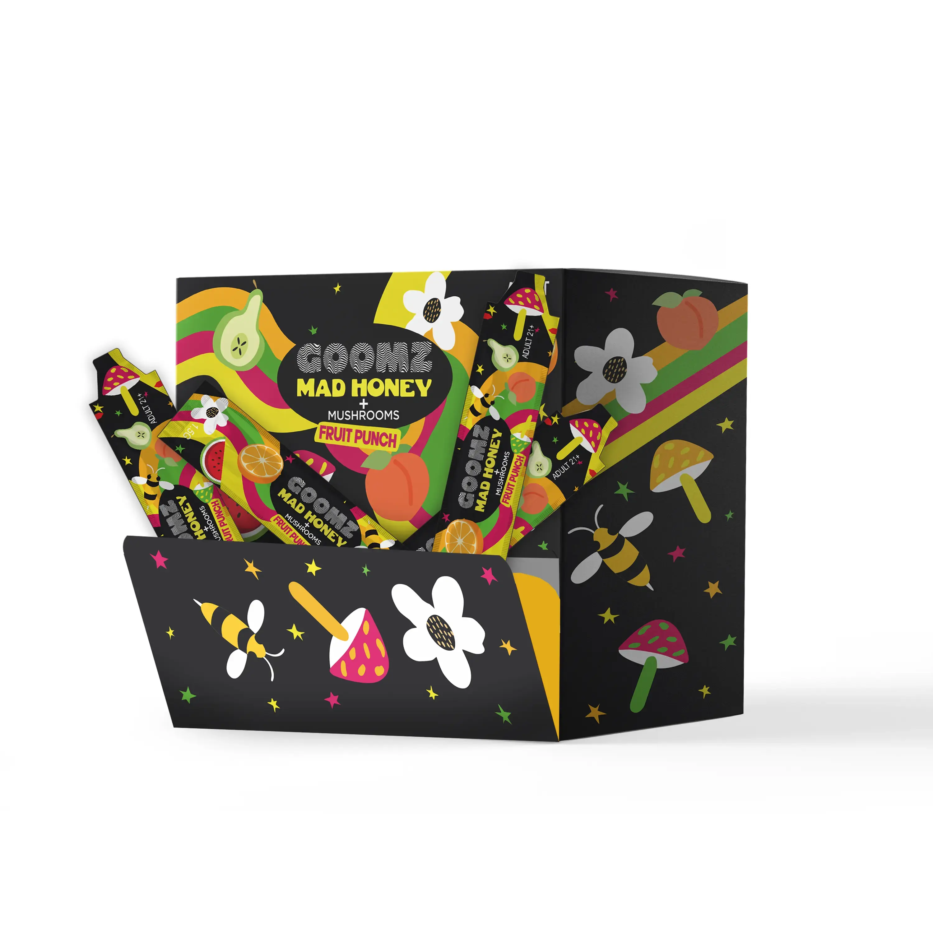 [Q-4308-03] GOOMZ MAD HONEY MUSHROOMS 40CT (FRUIT PUNCH)