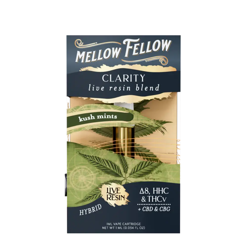 [Q-4320-02] Mellow Fellow 1ML Cart Live Resin 6PK a Box (Kush Mint)