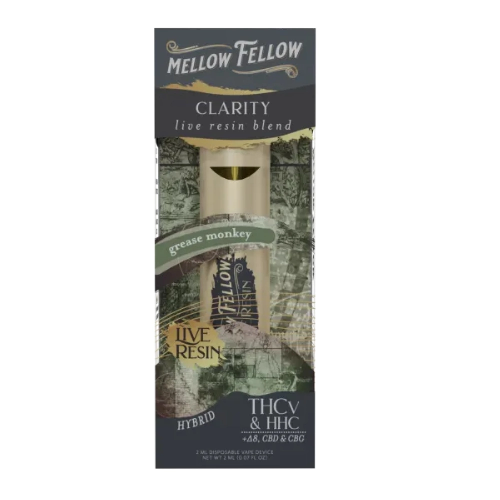 [Q-4321-07] Mellow Fellow 2ML Disposable live resin  6PK a Box (Grease Monkey)
