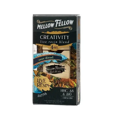 [Q-4324-03] Mellow Fellow 4ML Disposable Live Resin  6PK a Box (Sour Diesel)