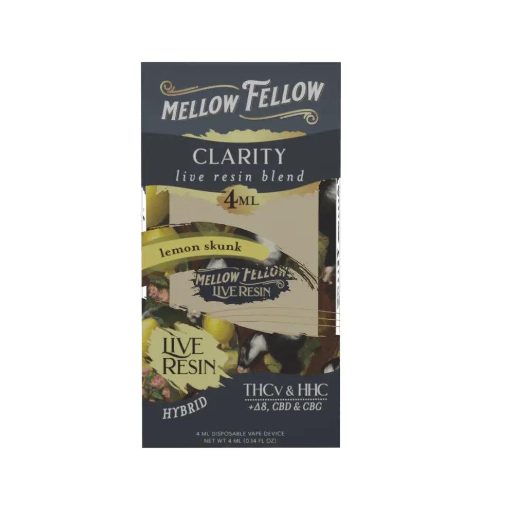 [Q-4324-06] Mellow Fellow 4ML Disposable Live Resin  6PK a Box (Lemon Skunk)