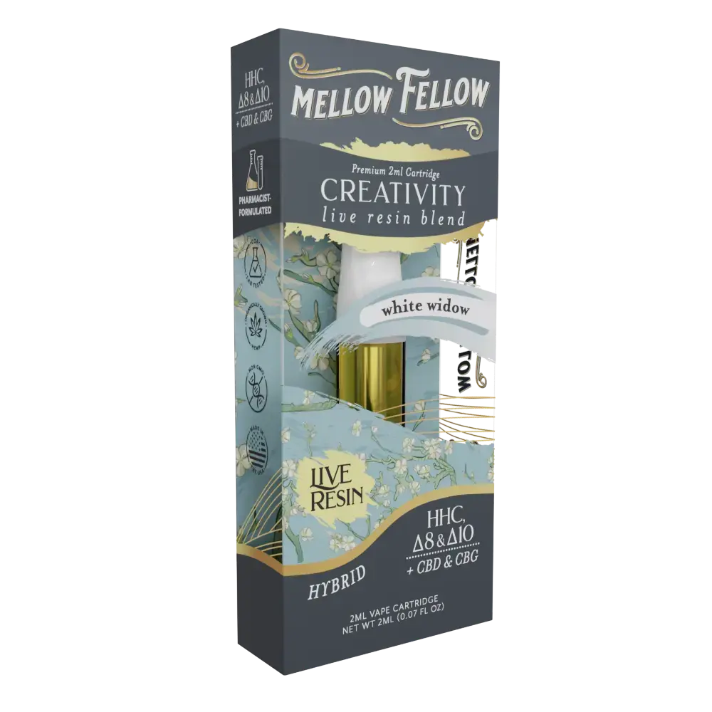 [Q-4325-01] Mellow Fellow 2ML Cart live resin 6PK a Box (White Widow)