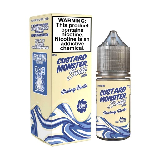 [Q-4334-02] Custard Monster Swirl Salt Nic 30ml (24MG, Blueberry Vanilla)