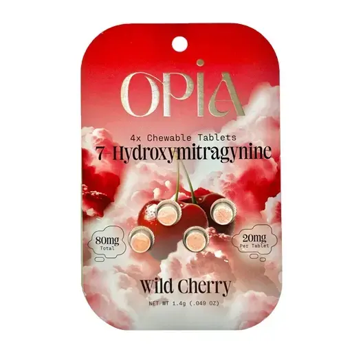 [Q-3022-05] OPIA 7-HYDROXYMITRAGYNINE 4 TABLETS 20MG PER TABLET BOX OF 10 (Wild Cherry)
