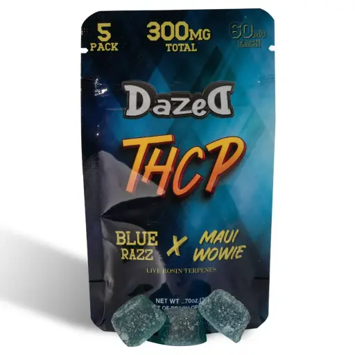 [Q-4557-02] Dazed THCP Gummy 5PK 300mg (Blue Razz X Maui Wowie)