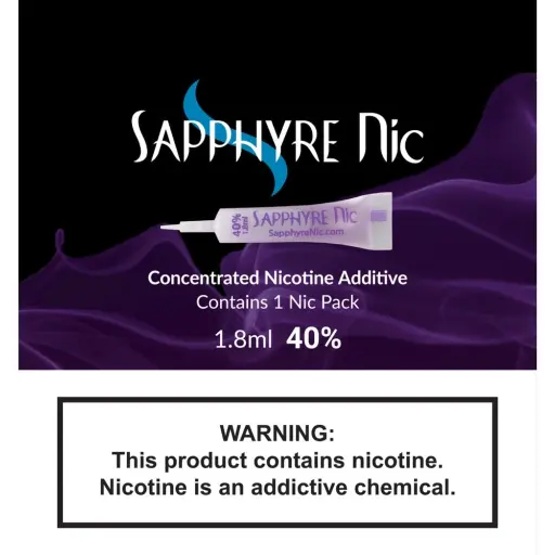 [Q-3296] SAPPHYRE NIC 1.8ML CONCENTRATED NICOTINE ADDITIVE DISPLAY OF 50  (%40-)