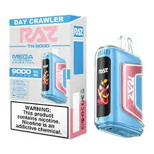 [Q-3209-34] RAZ TN9000 DISPOSABLE VAPE 5PK 12ML (Day Crawler)