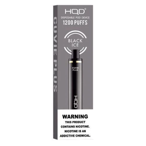 [Q-4725-01] HQD CUVIE Plus Disposable Vapes 5ML 6PK 1200 Puff (BLACK ICE)