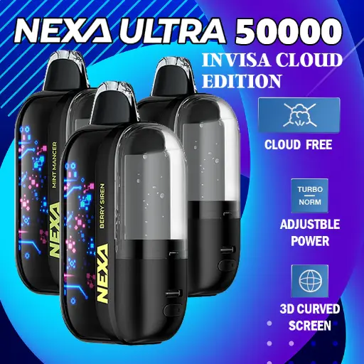 [Q-4744-04] NEXA ULTRA  INVISA CLOUD 50K PUFF 100ML 5pk (PEACH LUNA)
