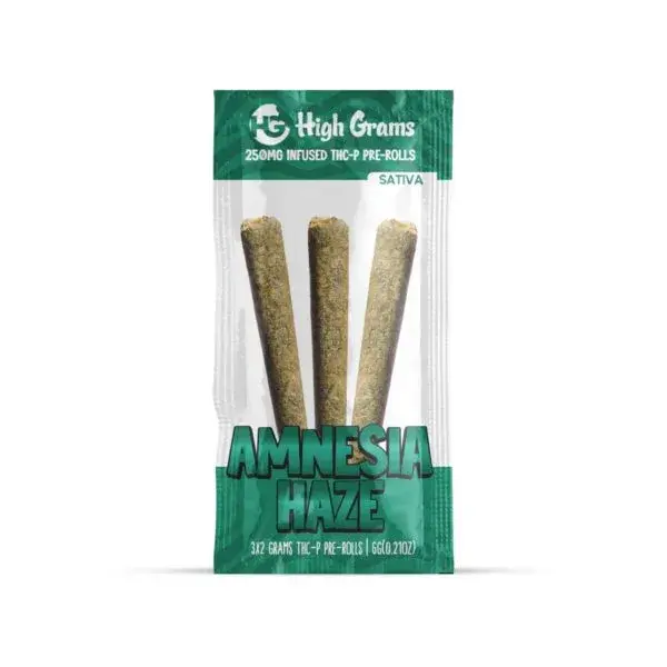 [T-1264-01] High Grams 3PC Preroll 6G THC-P (Amnesia Haze)