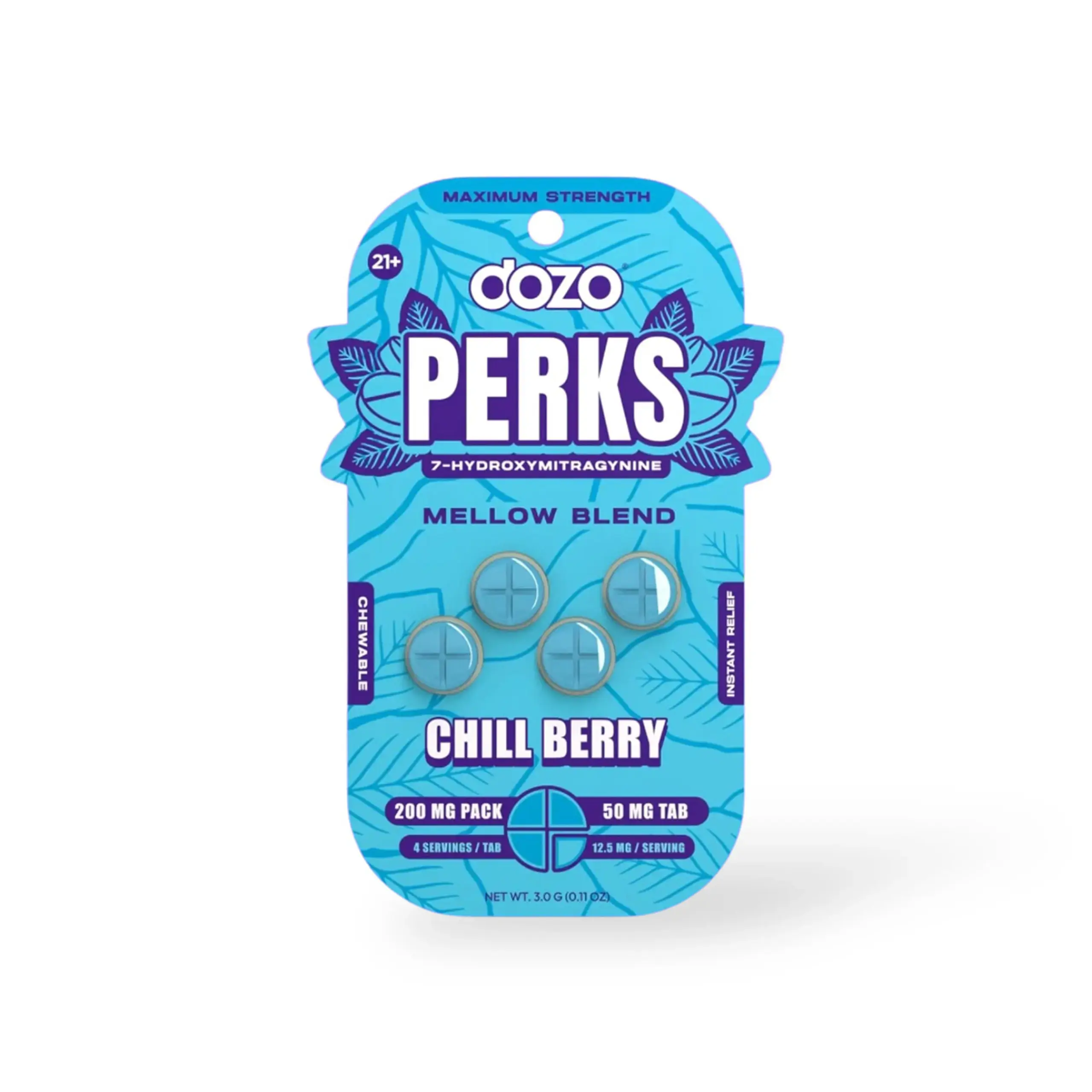 [Q-4788-02] DOZO PERKS 4CT 200MG 7-HYDROXYMITRAGYNINE 10PK (CHILL BERRY | MELLOW BLEND)