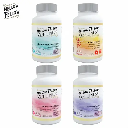[T-1271-04] Mellow Fellow Wellness CBD- Gummies  (600mg - Illuminate Blend Tropic Medley)