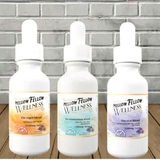 [T-1274-03] Mellow Fellow Wellness - Tinctures - 1500mg (Elevate Blend - Mint)