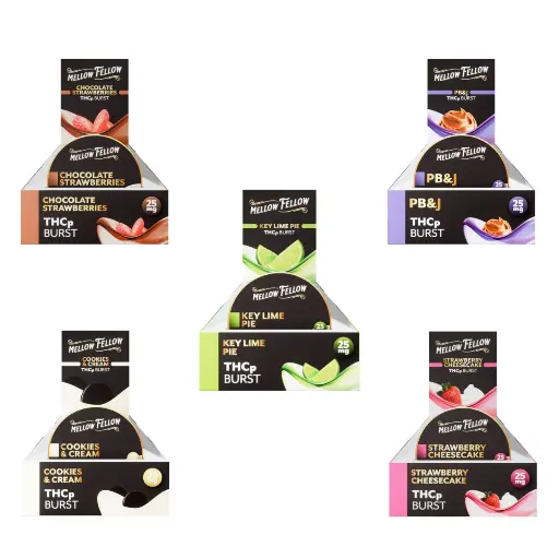 [Q-4795-02] Mellow fellow 2.5MG THC-P Bursts Gummies  (Chocolate Strawberries)