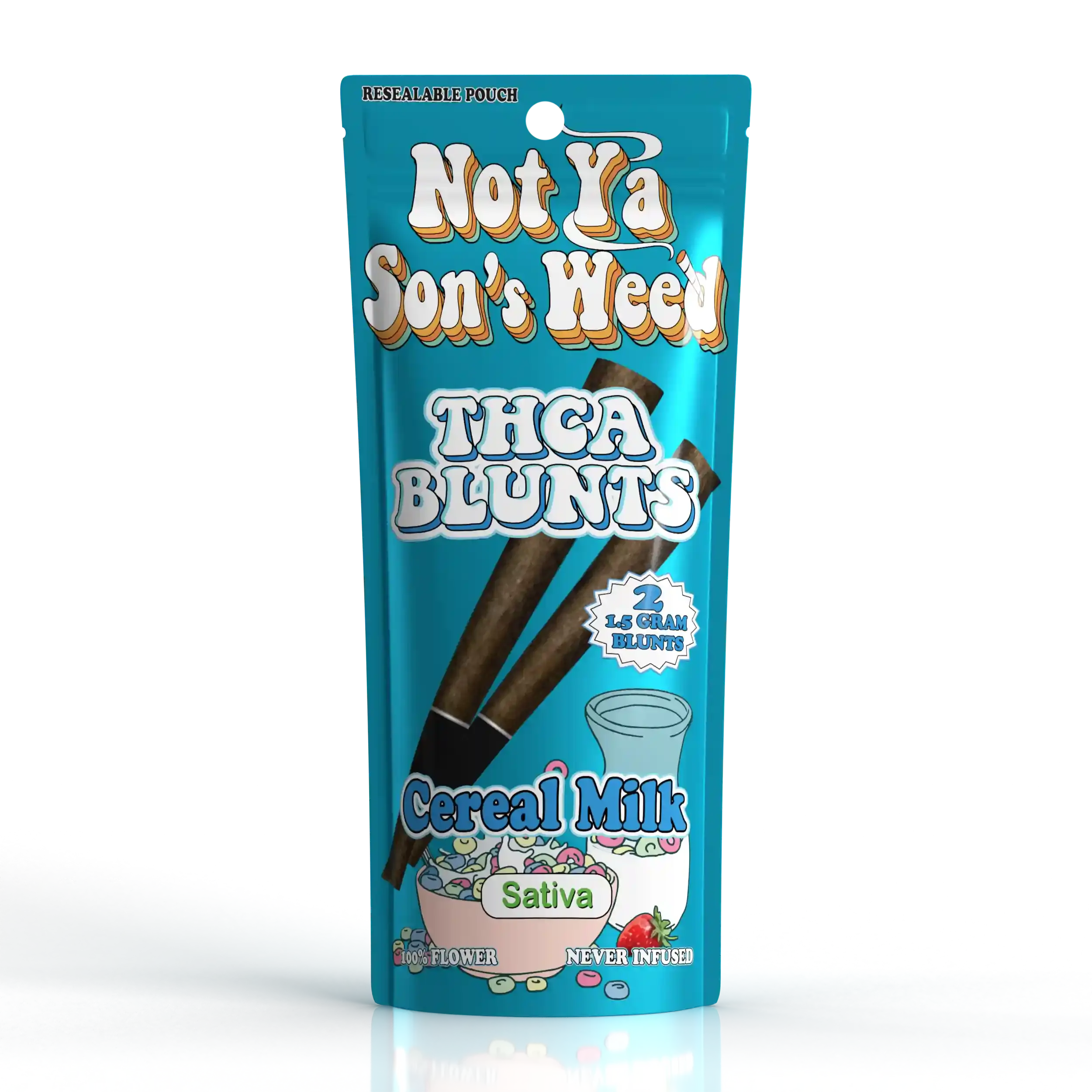 [Q-4796-02] NOT YA SON'S WEED 2PC THCA BLUNT 10PK DISPLAY (CEREAL MILK (Sativa))