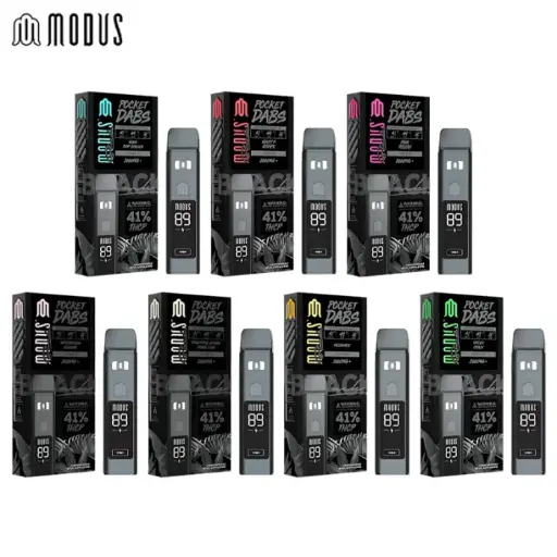 [Q-4798-03] Modus Black Pocket Dabs Disposable THC-P 2G 5PK a Box (Green Crack (Sativa))