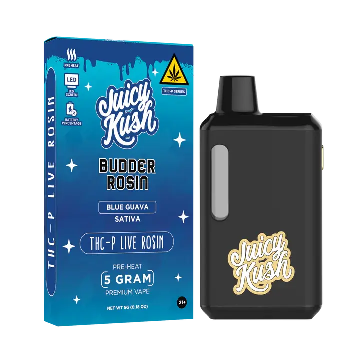 [Q-4801-02] Juicy Kush 5g Disposable THC-P 5PK a Box (BLUE GUAVA)