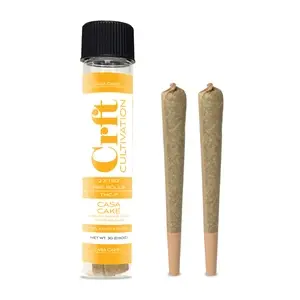 [Q-4727-06] Crft Cultivation 2pk 1.5G Preroll 80MG THC-P 10Count (Strawberry Shortcake)