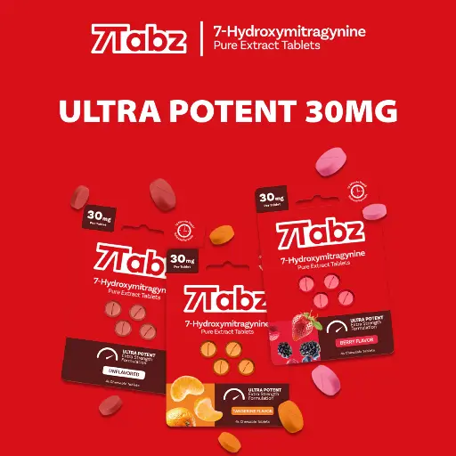 [Q-4819-02] 7Tabz Extra Strength Pure Extract 30MG Per Tab 4PK (Tangerine)