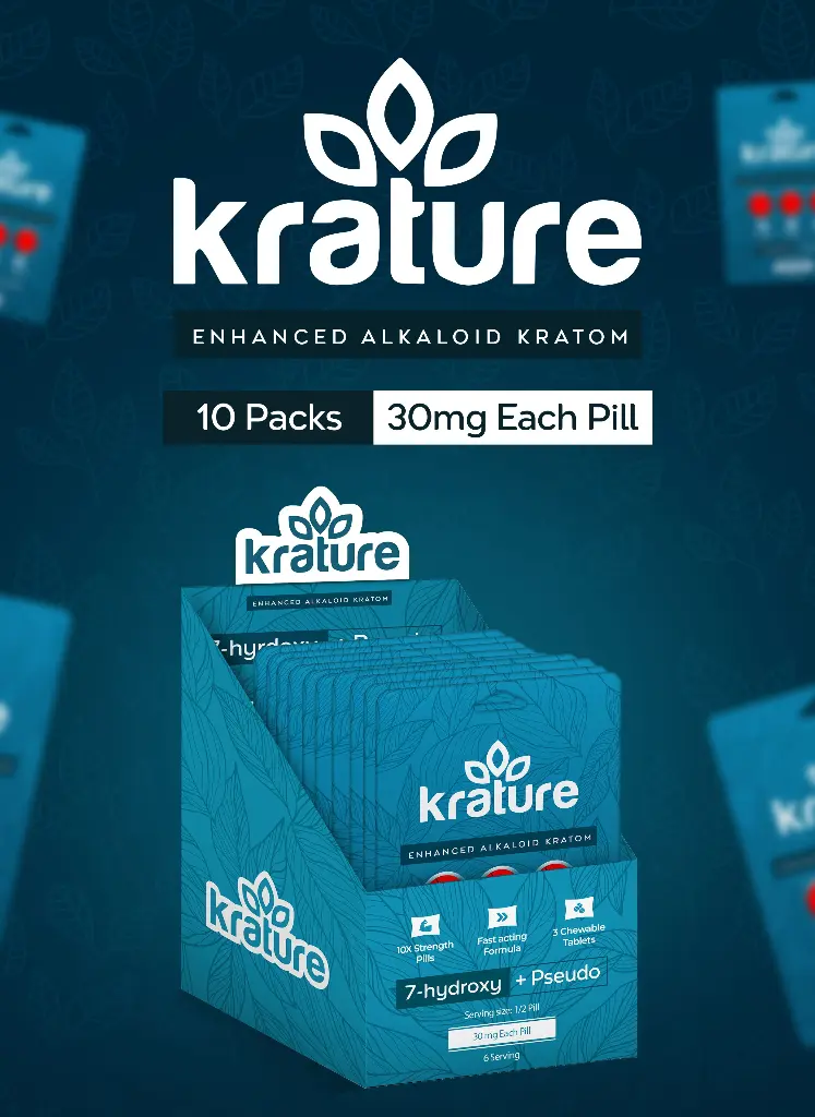 Krature 7-Hydroxy + Pseudo 30MG Extra Strength 3PK 10Pk a box