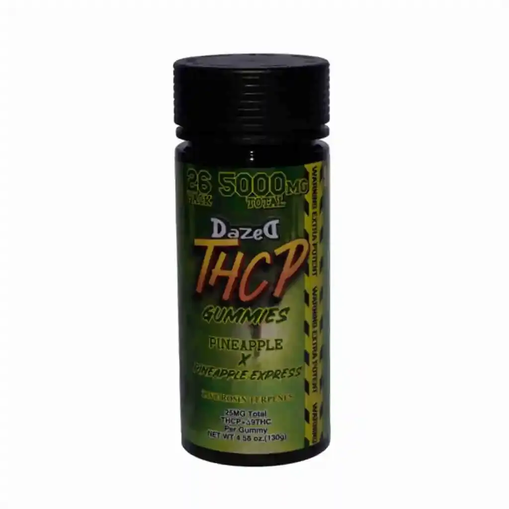 [Q-4830-04] Dazed THCP Gummy Jar 26PK 193MG each 5000MG (Pineapple)
