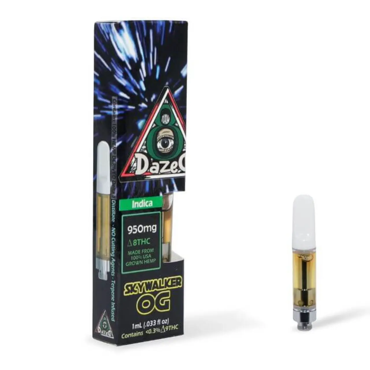 [Q-4535-03] Dazed 1G Cart Delta 8 1PK (Tropical Zkittlez (Hybrid))
