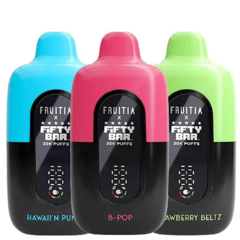 [Q-4466-06] Fifty Bar FRUITIA 20K Puffs 5pk (B-POP)