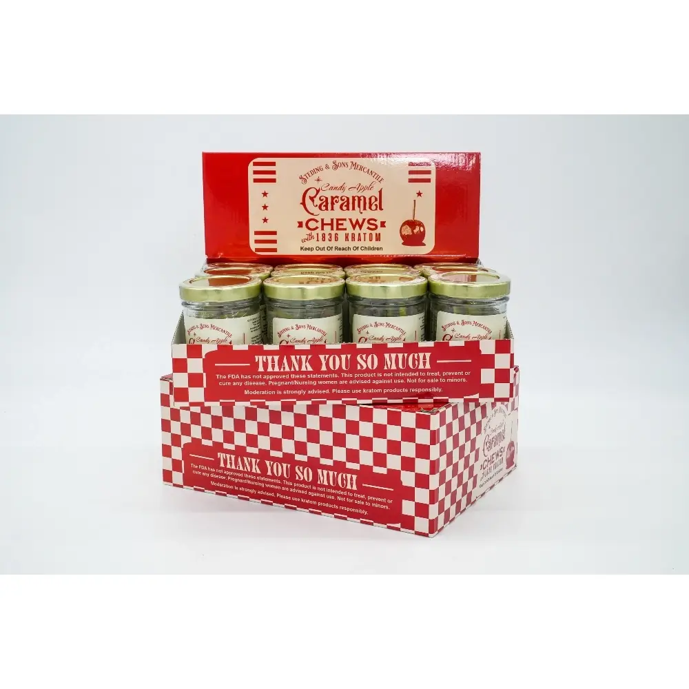 [Q-1083-02] 1836 CANDY APPLE CARAMEL CHEWS 5 PIECES 22MG EACH 12ct (66MM)