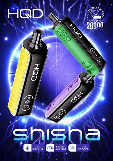 HQD SHISHA Disposable Vapes 18ML 5PK 20K Puff