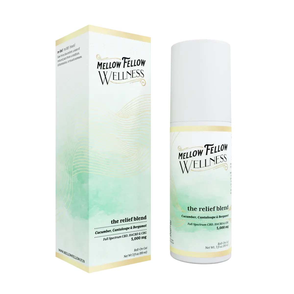 [T-1273] Mellow Fellow Wellness - Roll On - 5000mg Relief Blend - Scent Assortment 