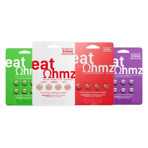 EAT OHMZ (7-HYDROXYMITRAGYNINE) KRATOM Capsules 